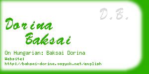 dorina baksai business card